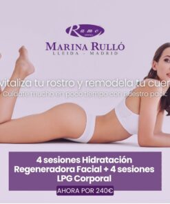 PACK 4 SESIONES FACIAL +4 SESIONES CORPORAL ( hidratación regeneradora + lpg )